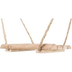 Huśtawka, dla ptaków, drewno sosnowe, 19,5 x 19,5 x 27 cm