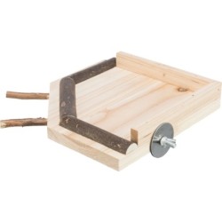 Półka z grzędami, dla ptaków, 19 x 19 cm