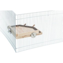 Półka z grzędami, dla ptaków, 19 x 19 cm