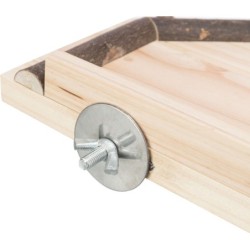 Półka z grzędami, dla ptaków, 19 x 19 cm