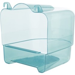 Pojemnik do kąpieli, 15×16×17 cm, niebieski/ przezroczysty