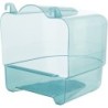 Pojemnik do kąpieli, 15×16×17 cm, niebieski/ przezroczysty
