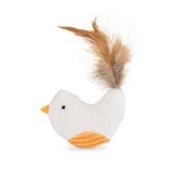 Zabawka, dla kota, ptak, pluszowy, 8 cm, z piórkiem