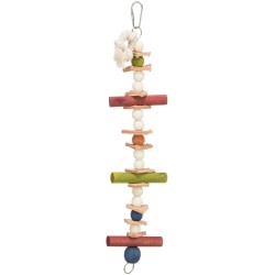 Sznur z koralikami dla papugi falistej i nimfy, 28 cm