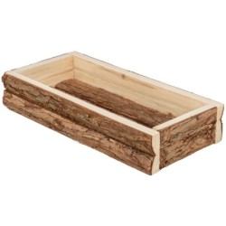 Korytko, dla gryzoni, drewno naturalne, 450ml/27 × 5 × 13 cm