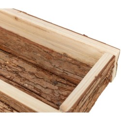 Korytko, dla gryzoni, drewno naturalne, 450ml/27 × 5 × 13 cm