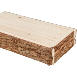 Korytko, dla gryzoni, drewno naturalne, 450ml/27 × 5 × 13 cm