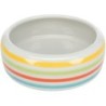 Miska ceramiczna dla królika, zielone paski 500 ml/śr.16 cm