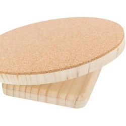 Kołowrotek - dysk, dla chomików, drewno/korek, 22 cm