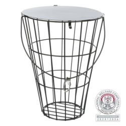 Podwieszany uchwyt na siano, metal,  21 cm, z pokrywką