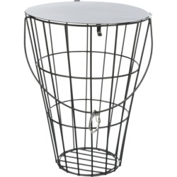 Podwieszany uchwyt na siano, metal,  21 cm, z pokrywką