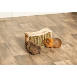 Paśnik z pokrywką, drewniany, dla gryzoni, 37 x 19 x13 cm