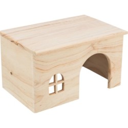 Domek dla świnki morskiej, drewniany, 28×16×18 cm