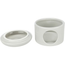 Domek dla myszy, szarobrązowy, ceramiczny,  o 16 × 12 cm