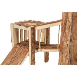 Tjorven, plac zabaw, dla gryzoni, drewno naturalne, 32 x 19 x 29 cm