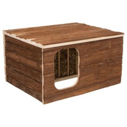 Domek Natural Living Hilke, z przegrodą na siano, 40 × 23 × 32 cm