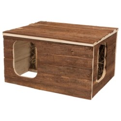 Domek Natural Living Hilke, z przegrodą na siano, 40 × 23 × 32 cm