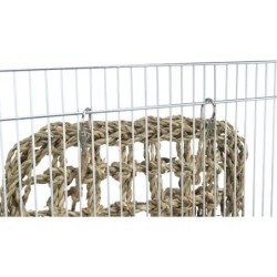 Mata z zabawkami, dla gryzoni/królików, wodorosty/drewno/rattan, 18 x 30 cm