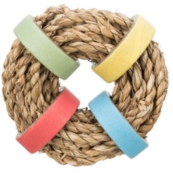 Zabawka naturalna, dla kawii domowych/królików, trawa morska/tektura, śr.8 cm