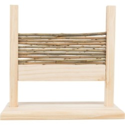 Zestaw zręcznościowy, dla królika/gryzoni, drewno, 28x26x12cm, płotek i obręcz