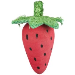 Zestaw zabawek - truskawka i burak, dla królika/gryzoni, drewno/tykwa, 6/9 cm