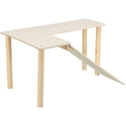 Platforma z rampą, dla myszy/chomików, drewno, 47 × 25 × 30 cm