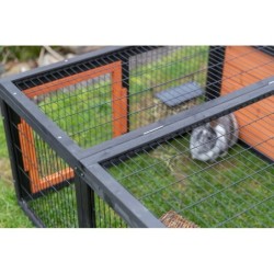 Wybieg zewnętrzny Natura, 150 × 53 × 150 cm, czarny/brązowy