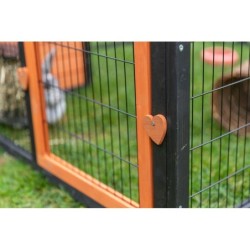 Wybieg zewnętrzny Natura, 150 × 53 × 150 cm, czarny/brązowy