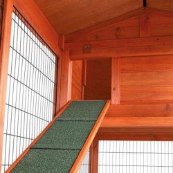 Natura, klatka z wybiegiem, dla małych zwierząt, brązowa, 199 × 146 × 93 cm, dwupiętrowa, 3 kartony