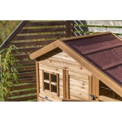 Klatka dla królików 'Natura' z ogrodzeniem, dwupiętrowa, 151x107x80 cm, 2 kartony