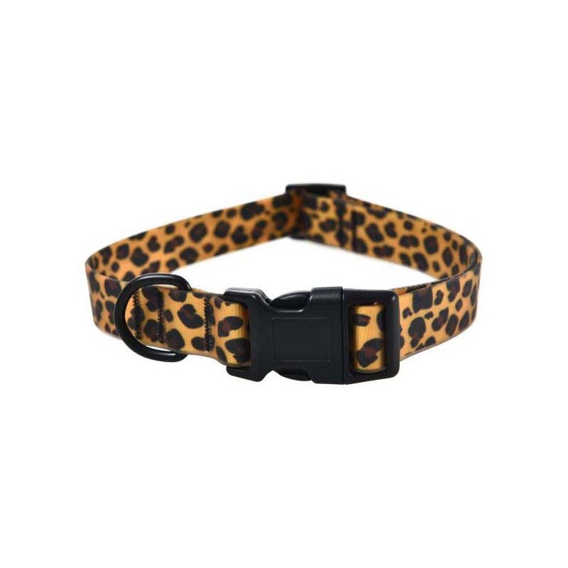 Wodoodporna obroża dla psa, PVC, panterka, 2x35-55cm