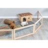 Wybieg domowy, dla kawii domowych, drewno/metal, 4 elementy 60 x 30 cm