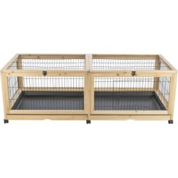 Wybieg domowy, dla kawii domowych/królików, drewno/metal, 150 x 50 x 60 cm