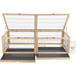 Wybieg domowy, dla kawii domowych/królików, drewno/metal, 150 x 50 x 60 cm