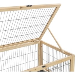 Wybieg domowy, dla kawii domowych/królików, drewno/metal, 150 x 50 x 60 cm