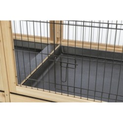 Wybieg domowy, dla kawii domowych/królików, drewno/metal, 150 x 50 x 60 cm