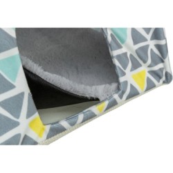 Sunny, wigwam, dla kawii/królików, wielokolorowy/szara, 37 x 35 x 37 cm