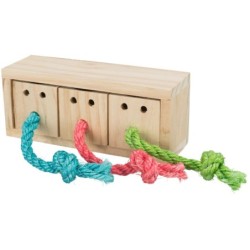 Drewniany pojemnik na przysmaki , 16 × 6 × 7 cm