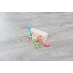 Drewniany pojemnik na przysmaki , 16 × 6 × 7 cm