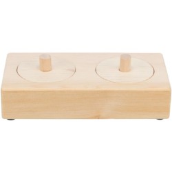 Snack box, zabawka edukacyjna, dla szczurów/królików, drewno, 14 x 3 x 7 cm