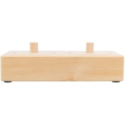 Snack box, zabawka edukacyjna, dla szczurów/królików, drewno, 14 x 3 x 7 cm