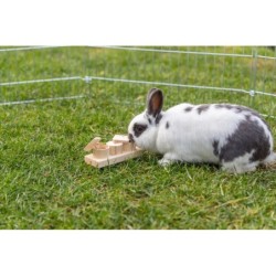 Snack cups, zabawka edukacyjna, dla szczurów/królików, drewno, 15 x 4,5 x 6 cm