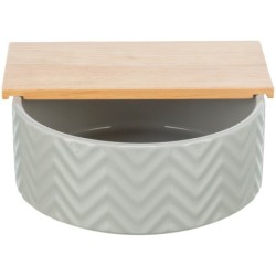 Basen do kąpieli piaskowych, dla myszy/chomików, ceramika/drewno, 20 cm/21 x 8 cm