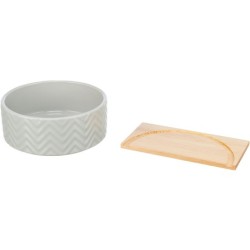 Basen do kąpieli piaskowych, dla myszy/chomików, ceramika/drewno, 20 cm/21 x 8 cm