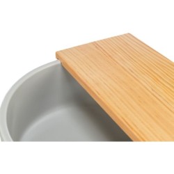 Basen do kąpieli piaskowych, dla myszy/chomików, ceramika/drewno, 20 cm/21 x 8 cm