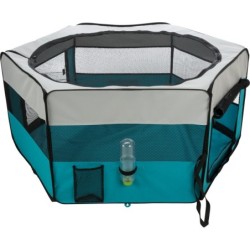 KOJEC PRZENOŚNY DLA MAŁYCH ZWIERZĄT 130x55cm GRANAT/SZARY