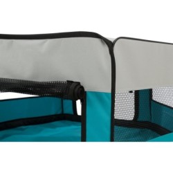 KOJEC PRZENOŚNY DLA MAŁYCH ZWIERZĄT 130x55cm GRANAT/SZARY