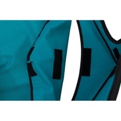 Wybieg przenośny, dla kawii domowych/królików, turkusowy/jasnoszary, poliester, 150x65cm