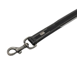 Smycz skórzana, 25 mm x120 cm, czarna
