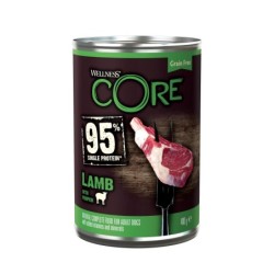 Core 95% Single Potein, karma mokra, dla psów dorosłych, jagnięcina z dynią, 400 g, puszka